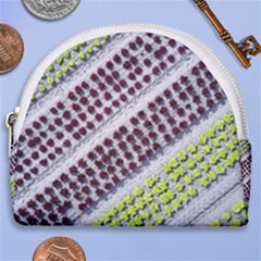 Field Agriculture Farm Stripes Diagonal Pattern Horseshoe Style Canvas Pouch