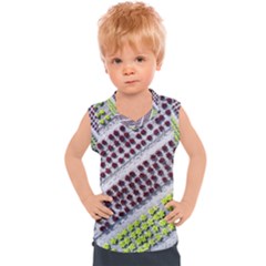 Field Agriculture Farm Stripes Diagonal Pattern Kids  Sport Tank Top