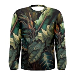 Tropical Leaf Leaves Foliage Monstera Nature Men s Long Sleeve Tee