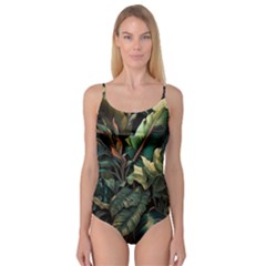 Tropical Leaf Leaves Foliage Monstera Nature Camisole Leotard 