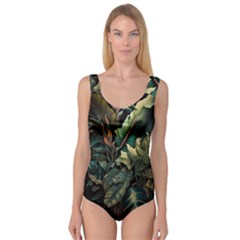 Tropical Leaf Leaves Foliage Monstera Nature Princess Tank Leotard 