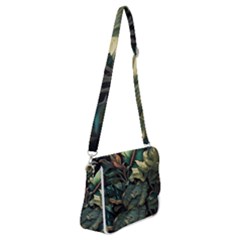 Tropical Leaf Leaves Foliage Monstera Nature Shoulder Bag With Back Zipper by Jancukart