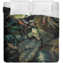 Tropical Leaf Leaves Foliage Monstera Nature Duvet Cover Double Side (king Size)