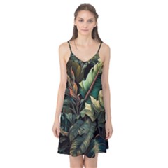 Tropical Leaf Leaves Foliage Monstera Nature Camis Nightgown 