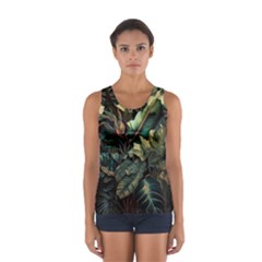 Tropical Leaf Leaves Foliage Monstera Nature Sport Tank Top  by Jancukart