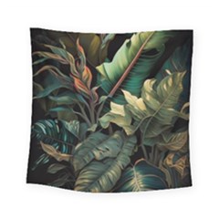 Tropical Leaf Leaves Foliage Monstera Nature Square Tapestry (small)