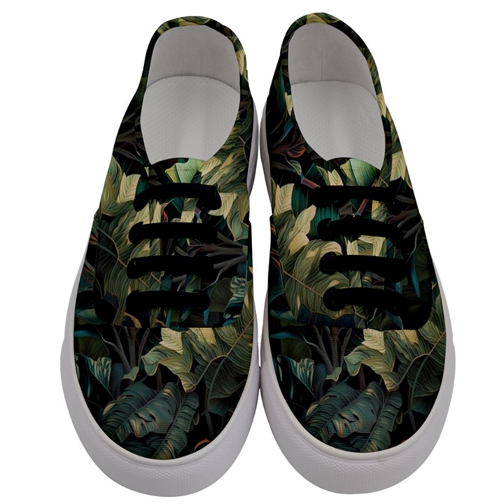 Tropical Leaf Leaves Foliage Monstera Nature Men s Classic Low Top Sneakers