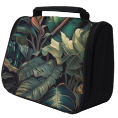 Tropical Leaf Leaves Foliage Monstera Nature Full Print Travel Pouch (big)