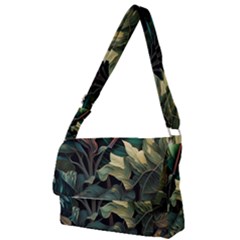 Tropical Leaf Leaves Foliage Monstera Nature Full Print Messenger Bag (s)