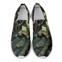 Tropical Leaf Leaves Foliage Monstera Nature Women s Slip On Sneakers