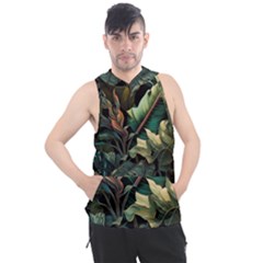 Tropical Leaf Leaves Foliage Monstera Nature Men s Sleeveless Hoodie