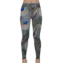 Peacock Feathers Peacock Bird Feathers Classic Yoga Leggings