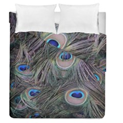 Peacock Feathers Peacock Bird Feathers Duvet Cover Double Side (queen Size) by Jancukart