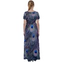 Peacock Feathers Peacock Bird Feathers High Waist Short Sleeve Maxi Dress View2