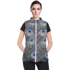 Peacock Feathers Peacock Bird Feathers Women s Puffer Vest by Jancukart