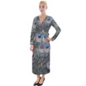 Peacock Feathers Peacock Bird Feathers Velvet Maxi Wrap Dress View1