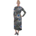 Peacock Feathers Peacock Bird Feathers Velvet Maxi Wrap Dress View2