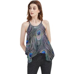 Peacock Feathers Peacock Bird Feathers Flowy Camisole Tank Top