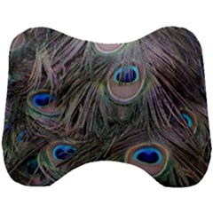 Peacock Feathers Peacock Bird Feathers Head Support Cushion by Jancukart