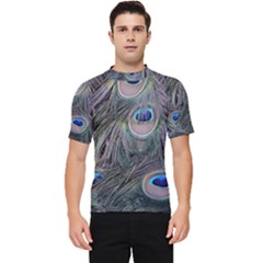 Peacock Feathers Peacock Bird Feathers Men s Short Sleeve Rash Guard