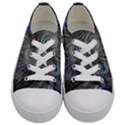 Peacock Feathers Peacock Bird Feathers Kids  Low Top Canvas Sneakers View1