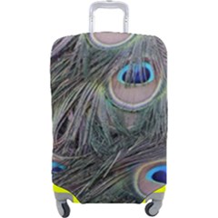 Peacock Feathers Peacock Bird Feathers Luggage Cover (large)