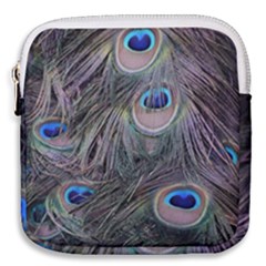 Peacock Feathers Peacock Bird Feathers Mini Square Pouch