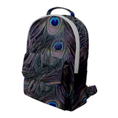 Peacock Feathers Peacock Bird Feathers Flap Pocket Backpack (large)