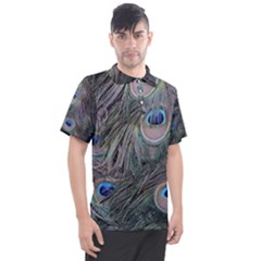 Peacock Feathers Peacock Bird Feathers Men s Polo Tee by Jancukart