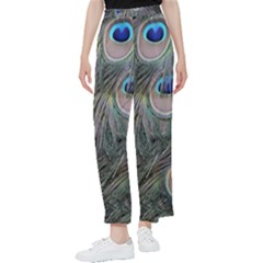 Peacock Feathers Peacock Bird Feathers Women s Pants  by Jancukart