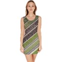 Field Agriculture Farm Stripes Diagonal Bodycon Dress View1