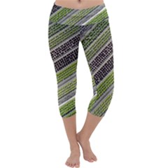 Field Agriculture Farm Stripes Diagonal Capri Yoga Leggings