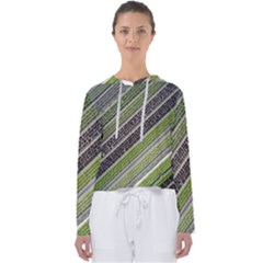 Field Agriculture Farm Stripes Diagonal Women s Slouchy Sweat