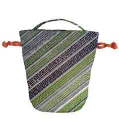 Field Agriculture Farm Stripes Diagonal Drawstring Bucket Bag