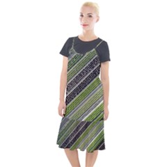 Field Agriculture Farm Stripes Diagonal Camis Fishtail Dress