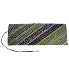 Field Agriculture Farm Stripes Diagonal Roll Up Canvas Pencil Holder (s) by Jancukart