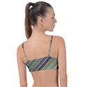 Field Agriculture Farm Stripes Diagonal Knot Up Bikini Top View2