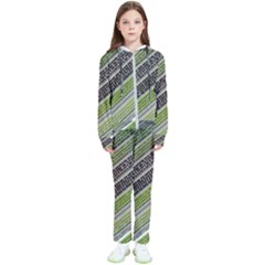 Field Agriculture Farm Stripes Diagonal Kids  Tracksuit by Jancukart