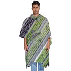 Field Agriculture Farm Stripes Diagonal Men s Hooded Rain Ponchos by Jancukart