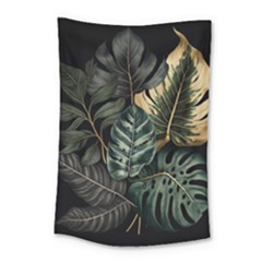 Tropical Leaves Foliage Monstera Nature Home Small Tapestry