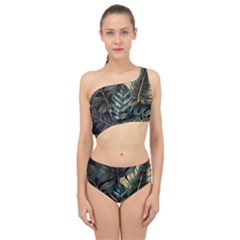 Tropical Leaves Foliage Monstera Nature Home Spliced Up Two Piece Swimsuit