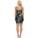 Tropical Leaves Foliage Monstera Nature Home Wrap Tie Front Dress View4