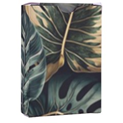 Tropical Leaves Foliage Monstera Nature Home Playing Cards Single Design (Rectangle) with Custom Box