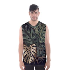 Tropical Leaves Foliage Monstera Nature Home Art Men s Basketball Tank Top