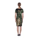 Tropical Leaves Foliage Monstera Nature Home Art Classic Short Sleeve Midi Dress View2