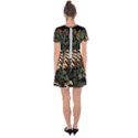 Tropical Leaves Foliage Monstera Nature Home Art Drop Hem Mini Chiffon Dress View2