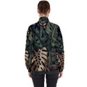 Tropical Leaves Foliage Monstera Nature Home Art Women s High Neck Windbreaker View2