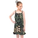 Tropical Leaves Foliage Monstera Nature Home Art Kids  Overall Dress View1