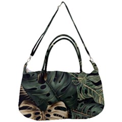 Tropical Leaves Foliage Monstera Nature Home Art Removable Strap Handbag