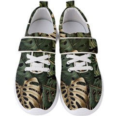 Tropical Leaves Foliage Monstera Nature Home Art Men s Velcro Strap Shoes